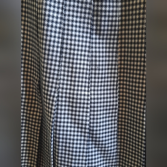 Gingham black and white mid length skirt - vintage 80s, 90s - Picture 2 of 3